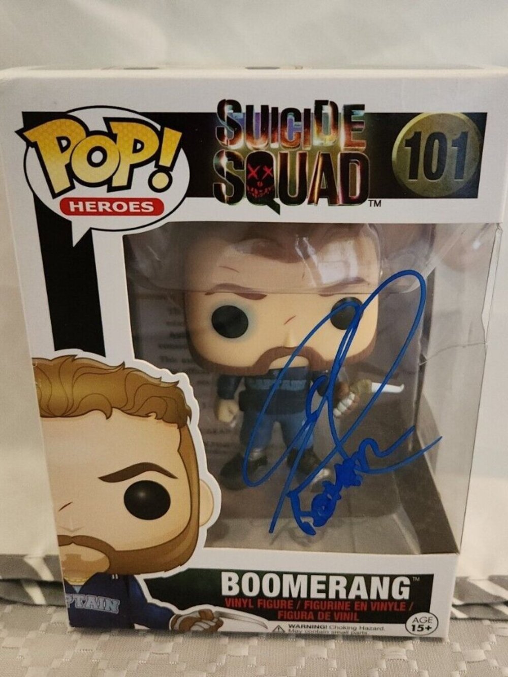 Jai Courtney signed Funko POP! Suicide Squad CAPTAIN BOMERANG #101 w/COA